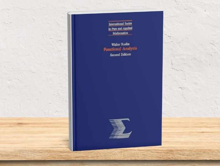 A hardcover copy of Functional Analysis by Walter Rudin